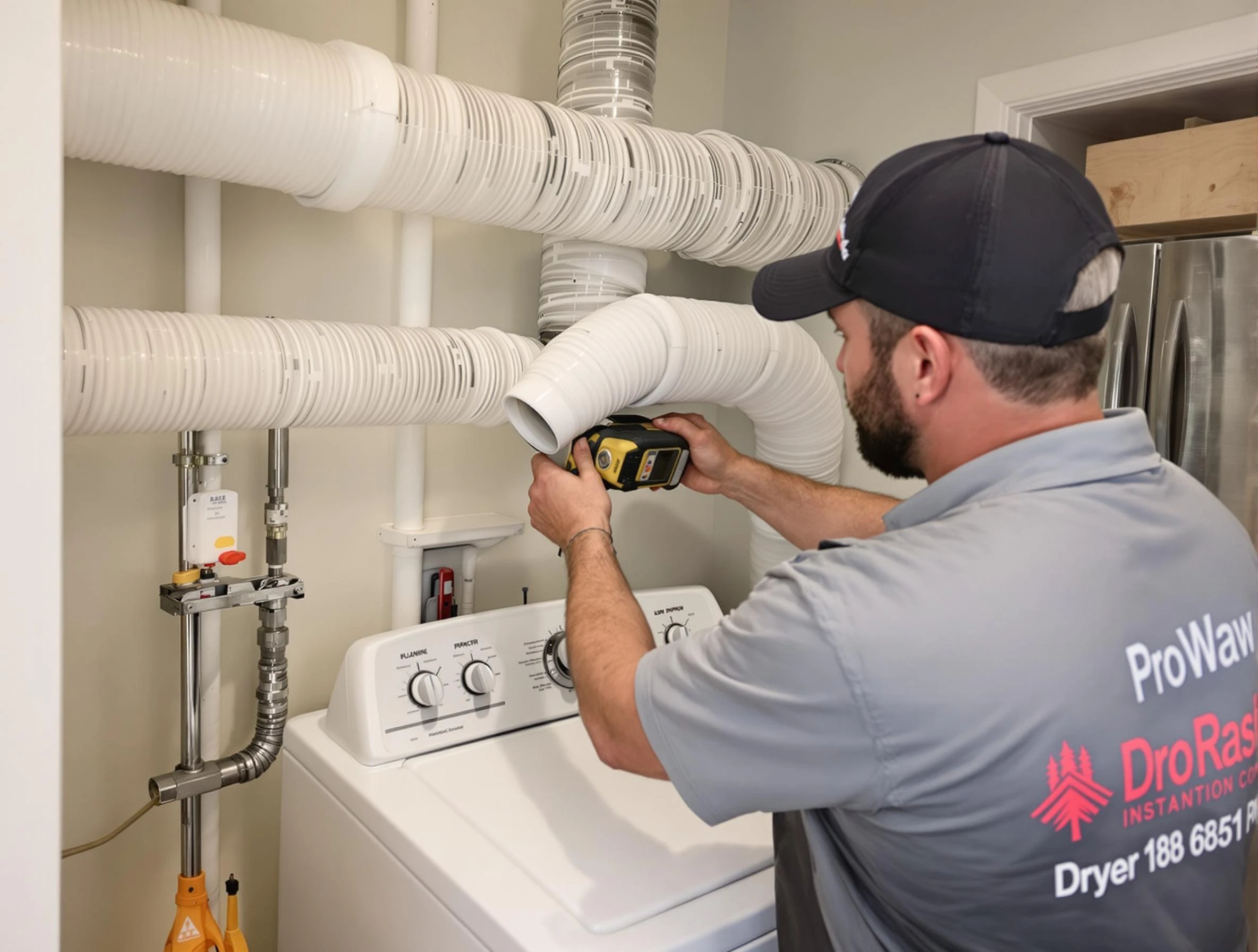 Professional dryer vent hose installation by Hampton Dryer Vent Cleaning in Hampton